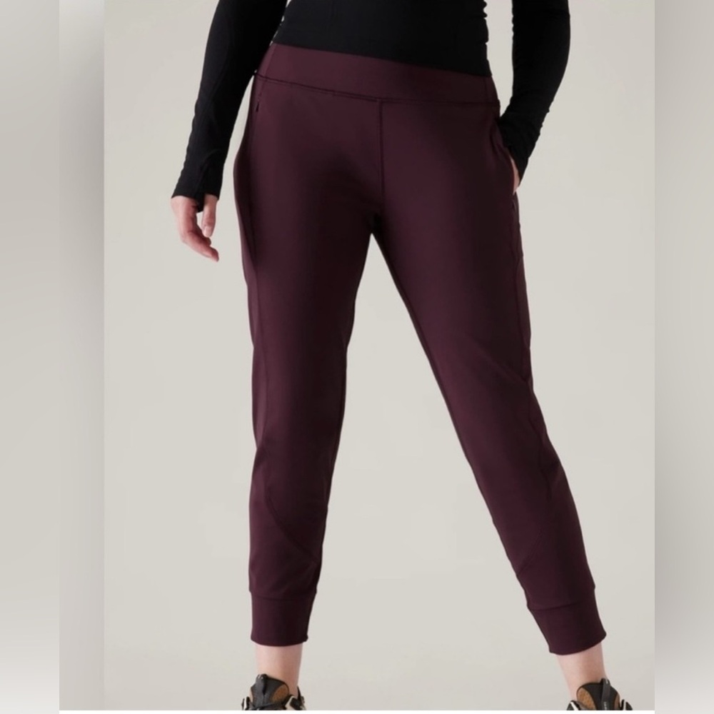 Athleta Deep Burgundy Joggers size S purple